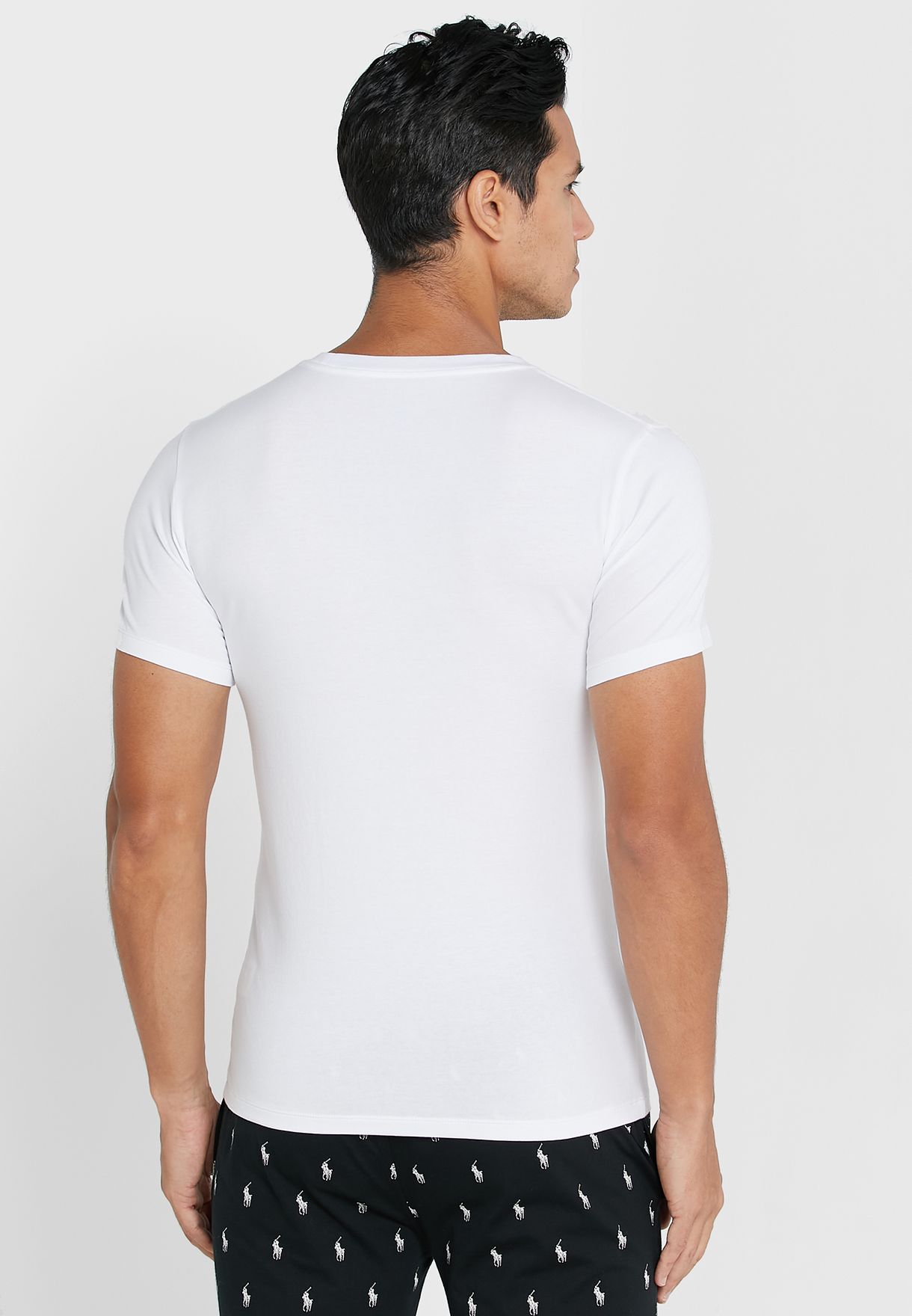 Ralph Lauren 2 Pack Essential Crew Neck T-shirt Herr Vita | 289610-WGP