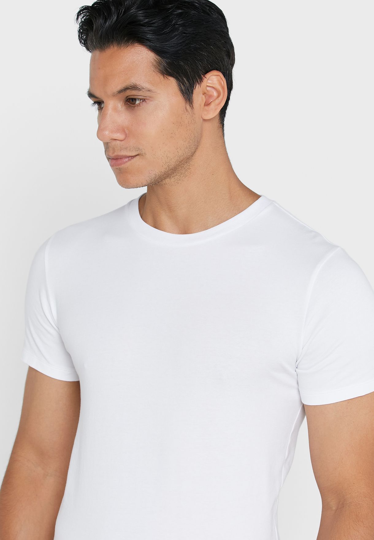 Ralph Lauren 2 Pack Essential Crew Neck T-shirt Herr Vita | 289610-WGP