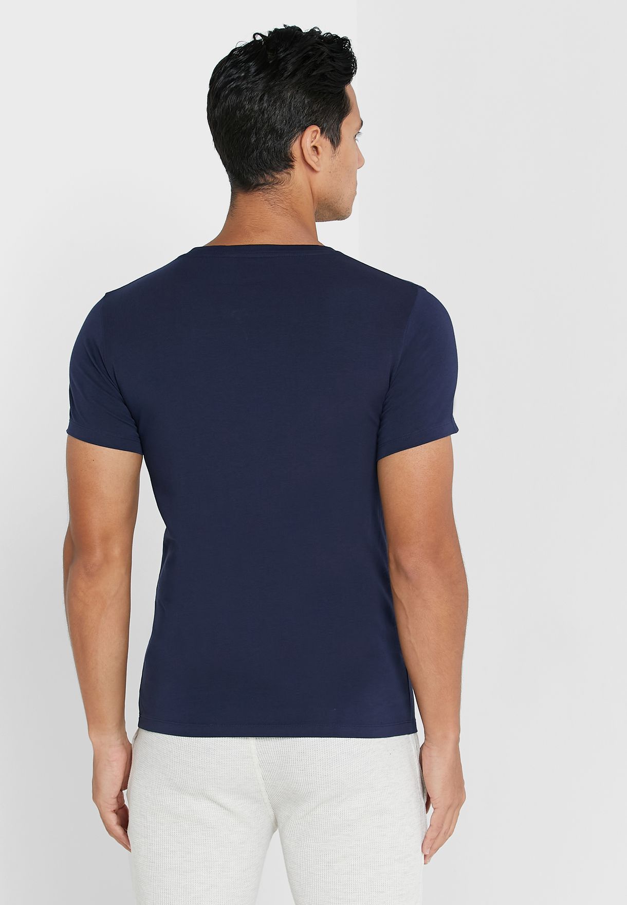 Ralph Lauren 2 Pack Essential Crew Neck T-shirt Herr Marinblå | 975263-TPG