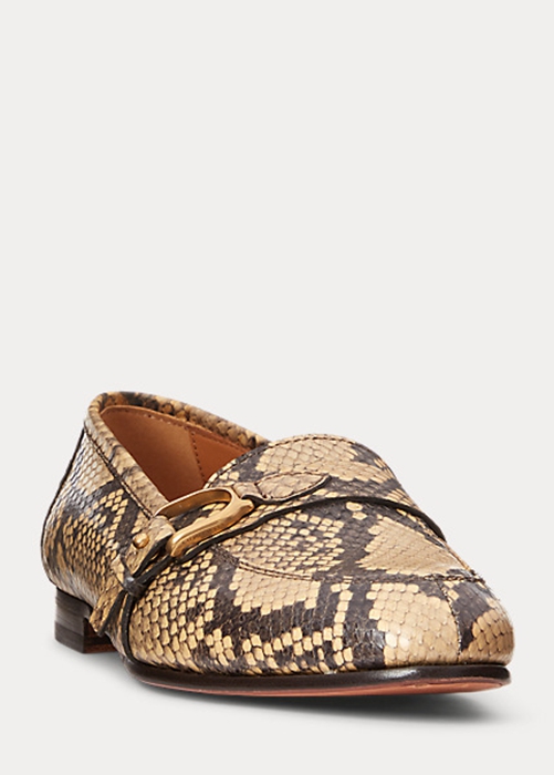 Ralph Lauren Avah Welington Ayers Snakeskin Loafers Dam Ormskinn | 691587-YGQ