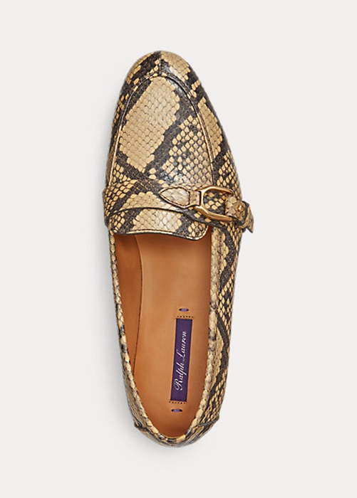 Ralph Lauren Avah Welington Ayers Snakeskin Loafers Dam Ormskinn | 691587-YGQ