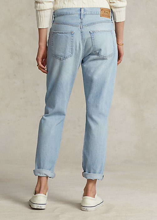 Ralph Lauren Avery Jeans Dam Azurblå | 240836-VPB