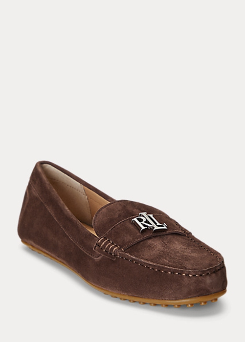 Ralph Lauren Barnsbury Mocka Loafers Dam Bruna | 193047-FKS