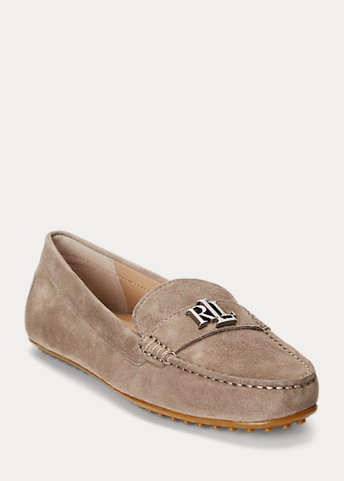 Ralph Lauren Barnsbury Mocka Loafers Dam Grå | 837094-BRS