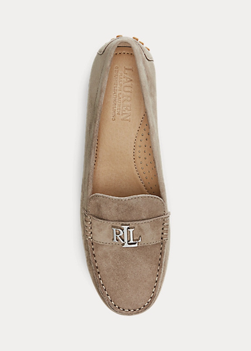 Ralph Lauren Barnsbury Mocka Loafers Dam Grå | 837094-BRS