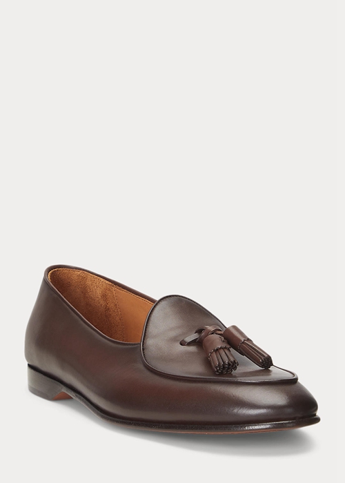 Ralph Lauren Belvin Calfskin Finskor Herr Mörkbruna | 672438-VBP