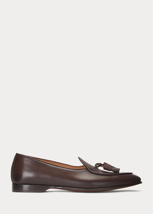 Ralph Lauren Belvin Calfskin Finskor Herr Mörkbruna | 672438-VBP