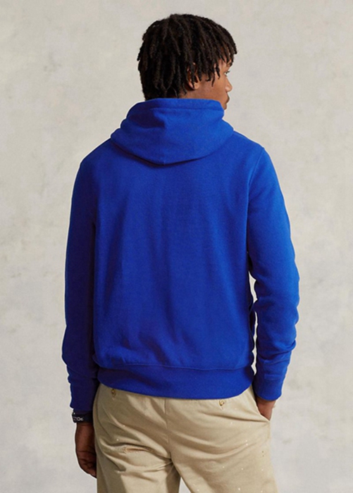 Ralph Lauren Big Polo Crest Fleece Hoodie Herr Blå | 190732-EUY