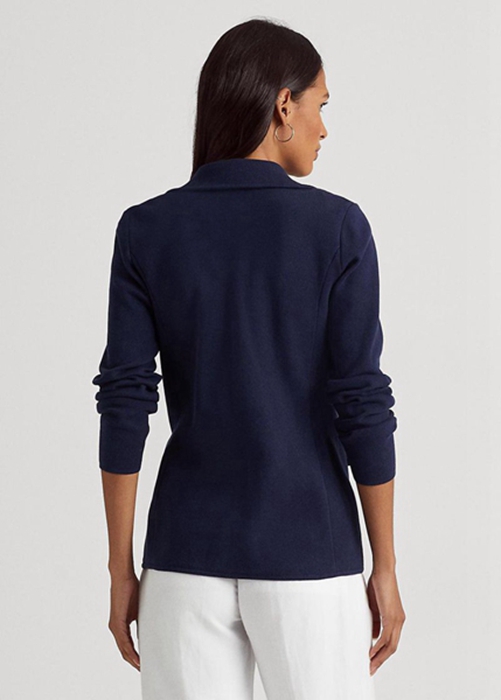 Ralph Lauren Bomull-Blend Blazers Dam Marinblå | 579263-WSB