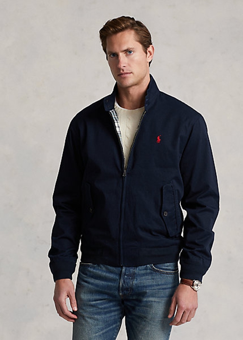 Ralph Lauren Bomull Twill Jacka Herr Marinblå | 459610-MYT