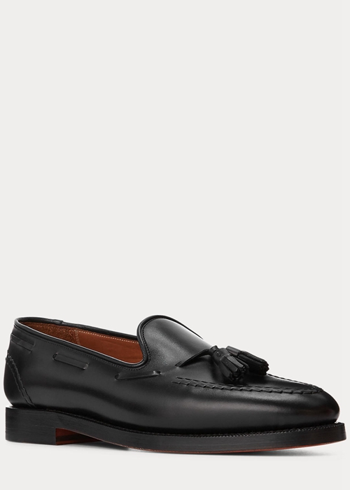 Ralph Lauren Booth Calfskin Loafers Herr Svarta | 531098-YJE