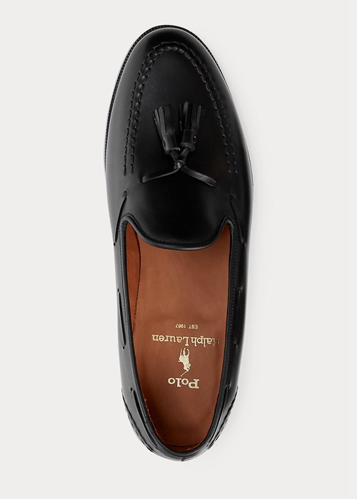 Ralph Lauren Booth Calfskin Loafers Herr Svarta | 531098-YJE