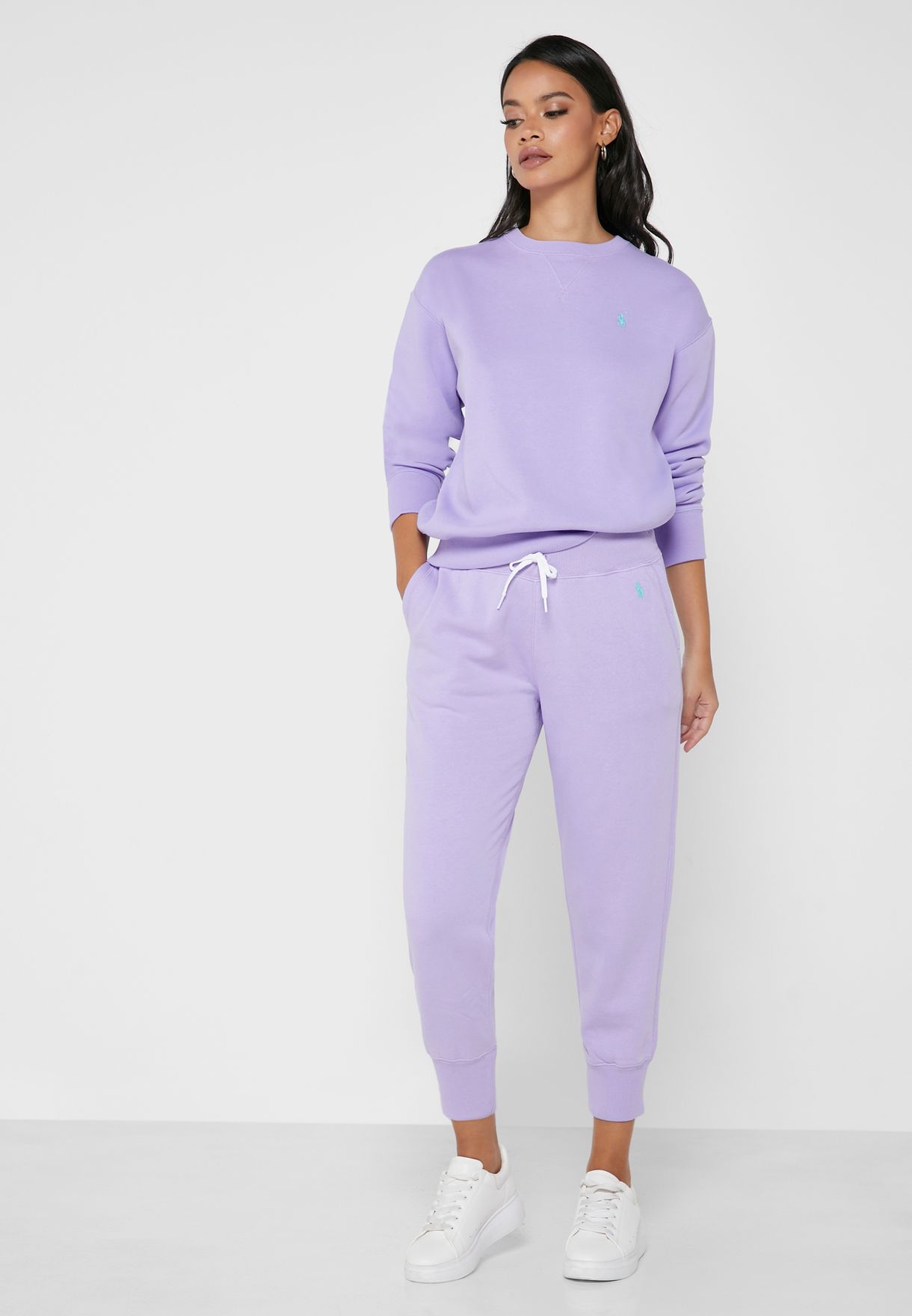 Ralph Lauren Breda Leg Sweatpants Dam Lila | 698315-FXW