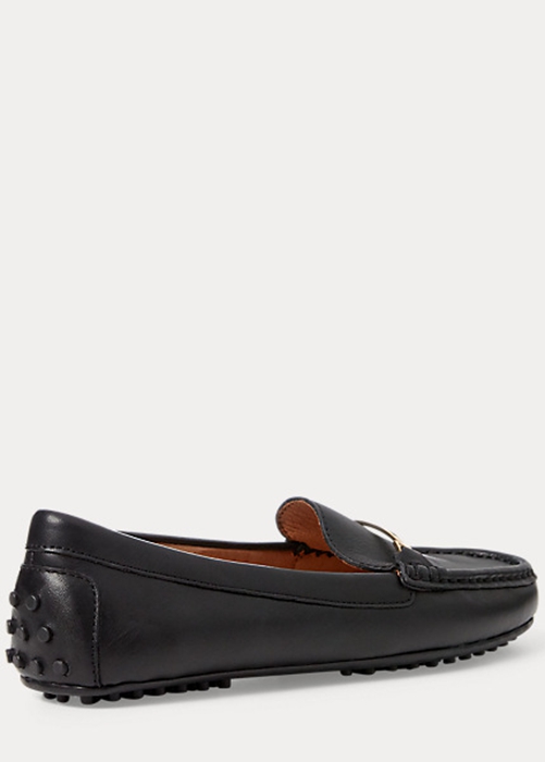 Ralph Lauren Briony Läder Driver Loafers Dam Svarta | 701835-QYS