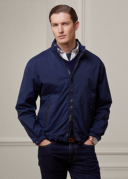 Ralph Lauren Bryce Hooded Jacka Herr Marinblå | 982160-RJU