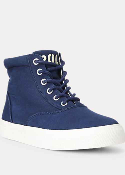 Ralph Lauren Bryn High-Top Sneakers Dam Marinblå | 350142-IMW