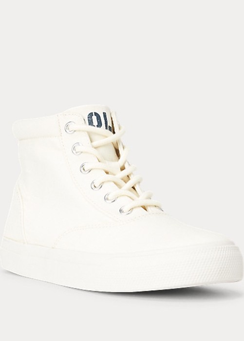 Ralph Lauren Bryn High-Top Sneakers Dam Grädde | 463057-FJD