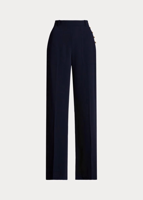 Ralph Lauren Cady Breda-Leg Trousers Byxor Dam Marinblå | 567219-UWA