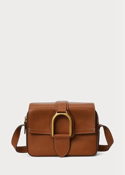 Ralph Lauren Calfskin Welington Crossbody Väska Dam Bruna | 340896-UFM