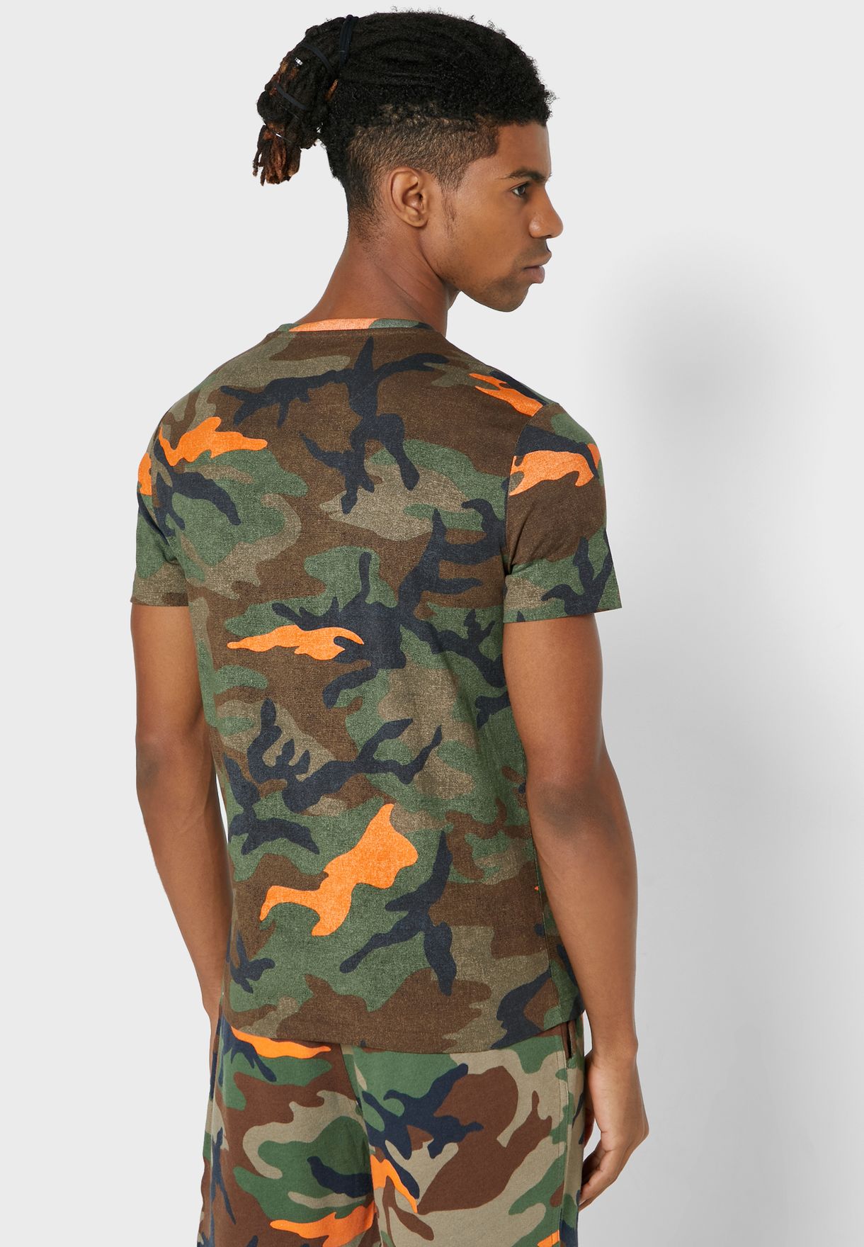 Ralph Lauren Camo Crew Neck T-shirt Herr Olika Färger | 512407-VRT