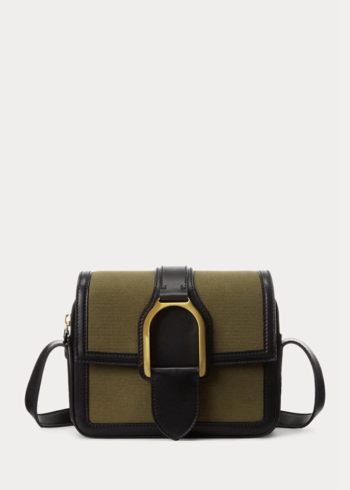 Ralph Lauren Canvas Welington Crossbody Väska Dam Olivgröna | 587214-FOK