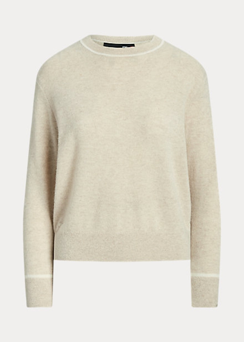 Ralph Lauren Cashmere Crewneck Tröjor Dam Beige | 506492-JGW