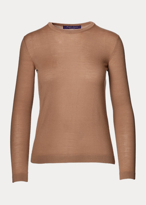 Ralph Lauren Cashmere Crewneck Tröjor Dam Bruna | 924805-ZKS