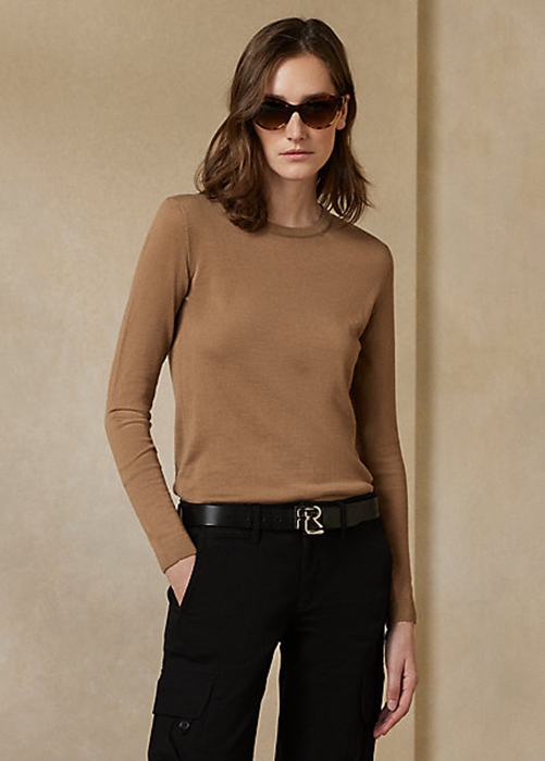 Ralph Lauren Cashmere Crewneck Tröjor Dam Bruna | 924805-ZKS