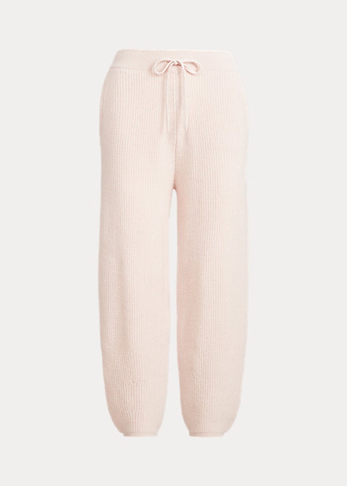 Ralph Lauren Cashmere Pull-On Byxor Dam Rosa | 093621-HER