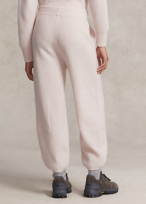 Ralph Lauren Cashmere Pull-On Byxor Dam Rosa | 093621-HER