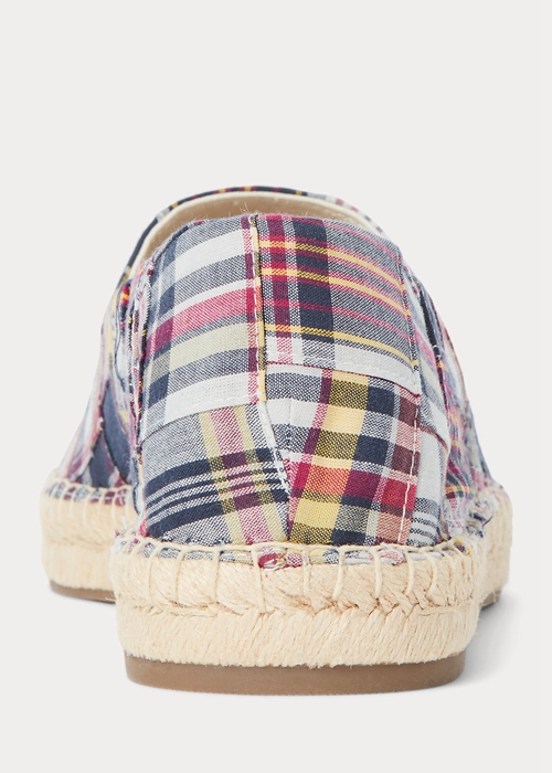 Ralph Lauren Cevio Crest Madras Espadrille Herr Blå Olika Färger | 893261-BNE