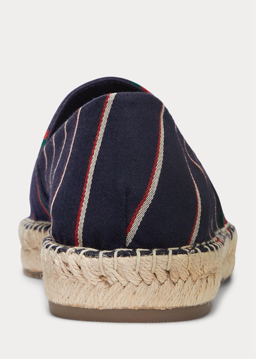 Ralph Lauren Cevio Crest Randig Espadrille Herr Marinblå | 623714-VGY