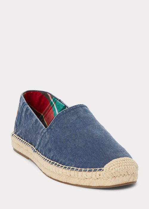 Ralph Lauren Cevio Washed Canvas Espadrille Herr Ljusmarinblå | 712658-HKO