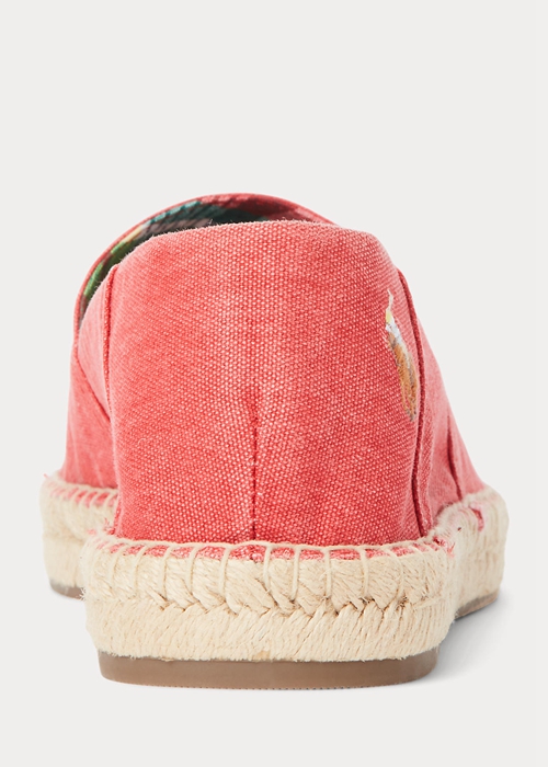 Ralph Lauren Cevio Washed Canvas Espadrille Herr Röda | 926480-KIR