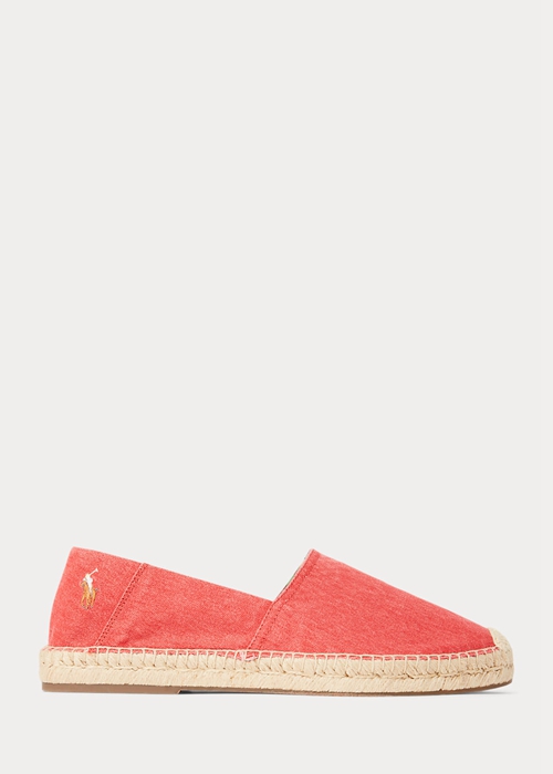 Ralph Lauren Cevio Washed Canvas Espadrille Herr Röda | 926480-KIR