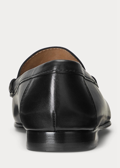 Ralph Lauren Chalmers Burnished Calfskin Penny Loafers Herr Svarta | 189473-HCY