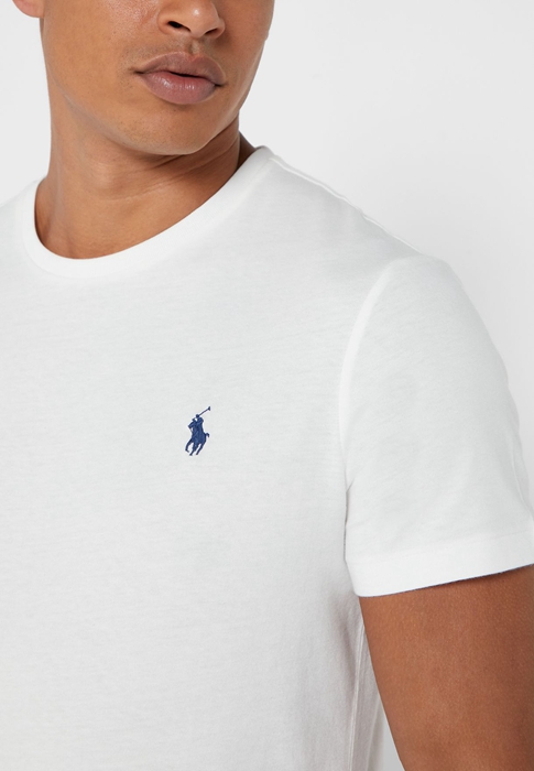 Ralph Lauren Chest Logo Crew Neck T-shirt Herr Vita | 068932-YBA