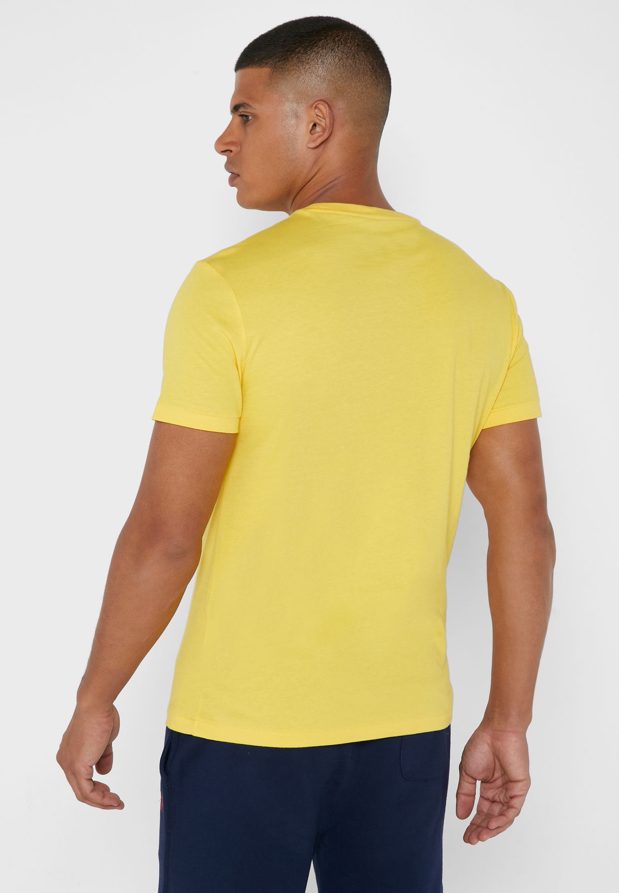 Ralph Lauren Chest Logo Crew Neck T-shirt Herr Gula | 142897-GPI