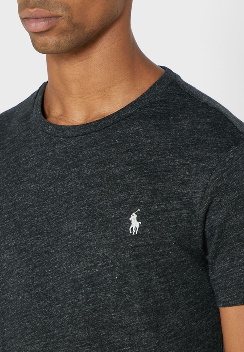 Ralph Lauren Chest Logo Crew Neck T-shirt Herr Svarta | 671084-OFQ