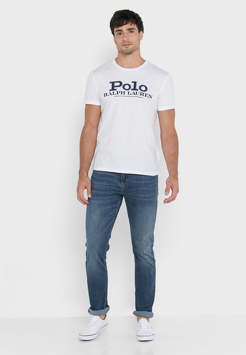 Ralph Lauren Chest Logo T-shirt Herr Vita | 635798-JED