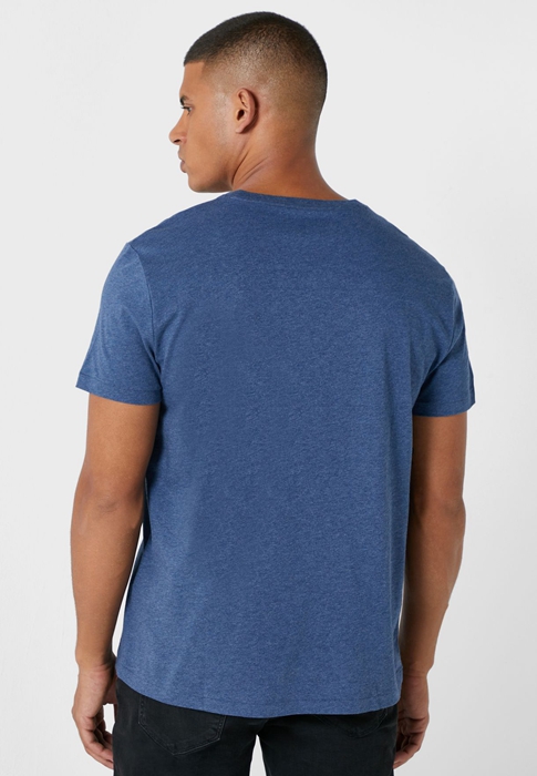 Ralph Lauren Chest Logo V-Neck T-shirt Herr Blå | 701849-KHX