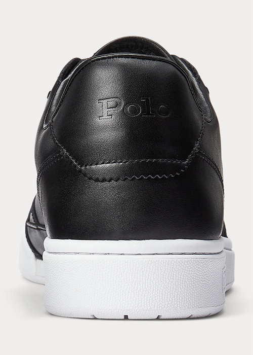 Ralph Lauren Court Sneakers Herr Svarta | 170264-TZQ