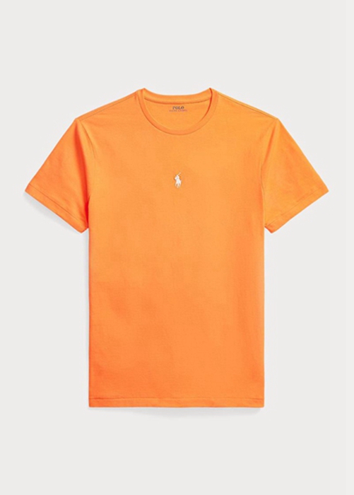 Ralph Lauren Custom Slim Fit Crewneck T-shirt Herr Orange | 304259-XOC