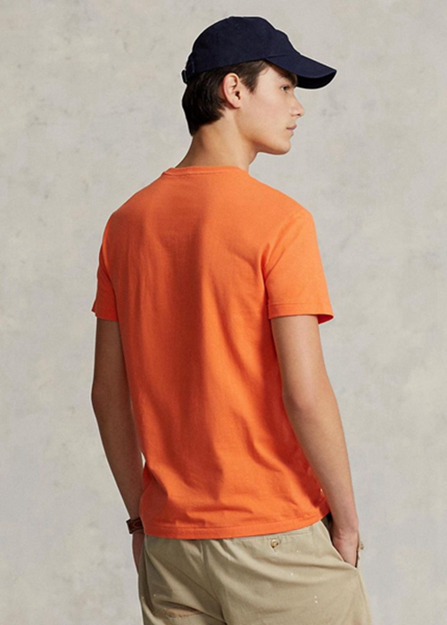 Ralph Lauren Custom Slim Fit Crewneck T-shirt Herr Orange | 304259-XOC