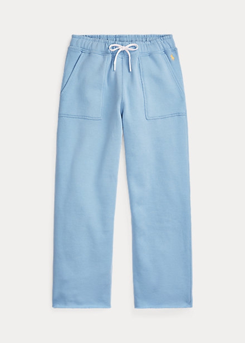 Ralph Lauren Cutoff-Hem Fleece Sweatpants Dam Blå | 074253-YOL