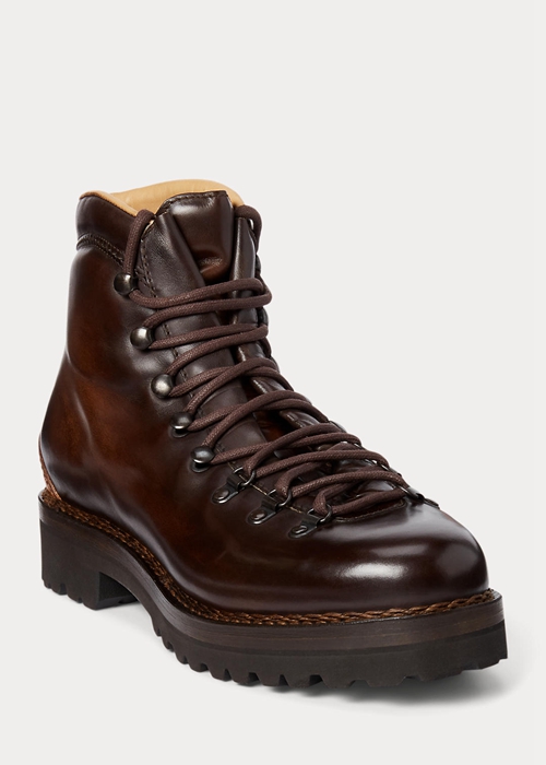 Ralph Lauren Darrow Calfskin Stövlar Herr Mörkbruna | 971846-CTO