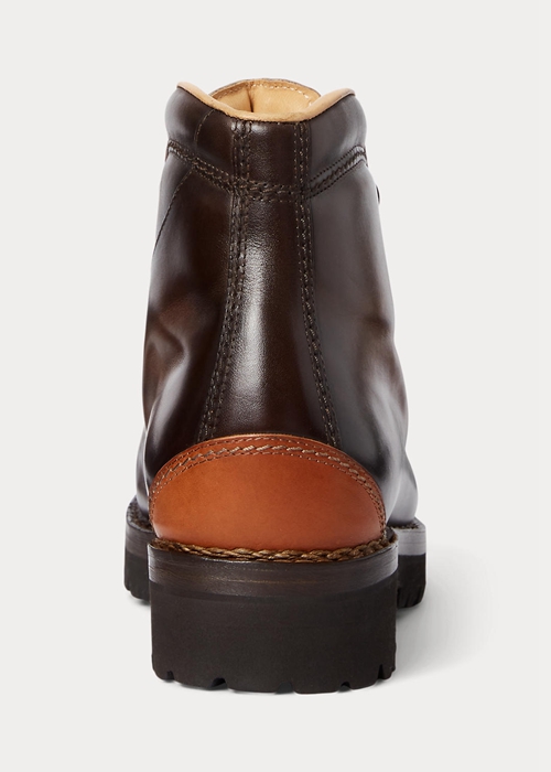 Ralph Lauren Darrow Calfskin Stövlar Herr Mörkbruna | 971846-CTO