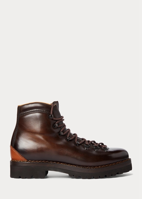 Ralph Lauren Darrow Calfskin Stövlar Herr Mörkbruna | 971846-CTO