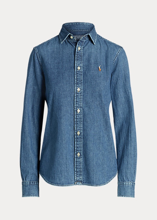 Ralph Lauren Denim Skjorta Dam Blå | 805249-EYD