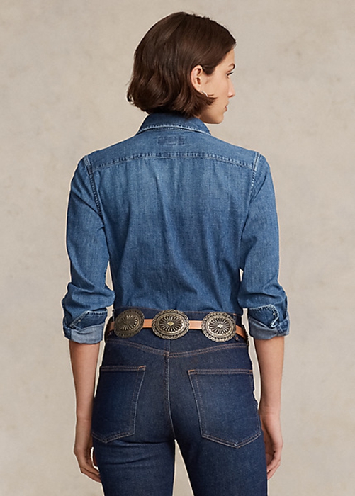 Ralph Lauren Denim Skjorta Dam Blå | 805249-EYD